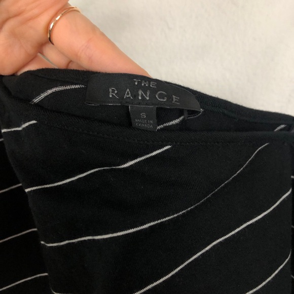 Intermix The Range Striped Bare Shoulder Top Black - Picture 5 of 7